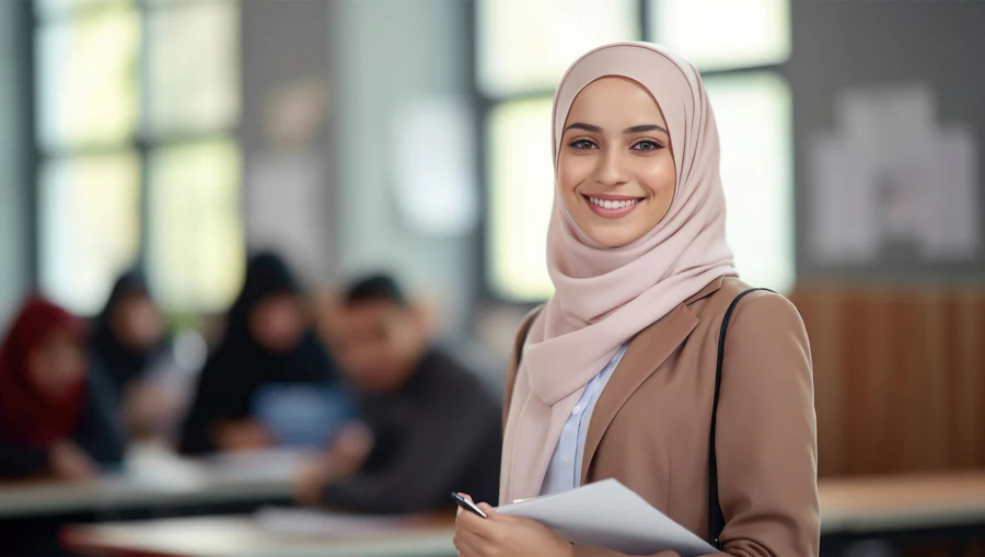 Girls in classroom